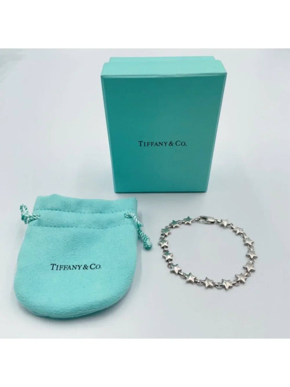 Tiffany & Co Puff Star 925 Sterling Silver Bracelet